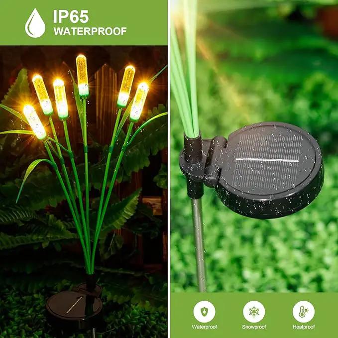 Solar Outdoor Garden Lights,Upgraded LED Solar Reed Swaying Lights for Garden Patio Yard Pathway Walkway Wedding Party Christmas Landscape Lighting (4 Packs) by GreenHaven Gardens