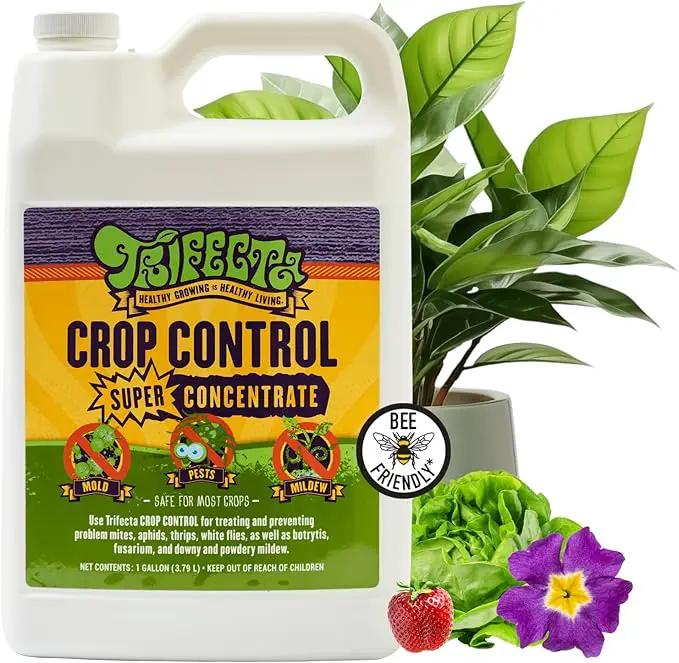 Trifecta Crop Control Super Concentrate All-in-One Natural Pesticide, Fungicide, Miticide, Insecticide, Help Defeat Spider Mites, Powdery Mildew, Botrytis, Mold, and More on Plants - Gallon by GreenHaven Gardens