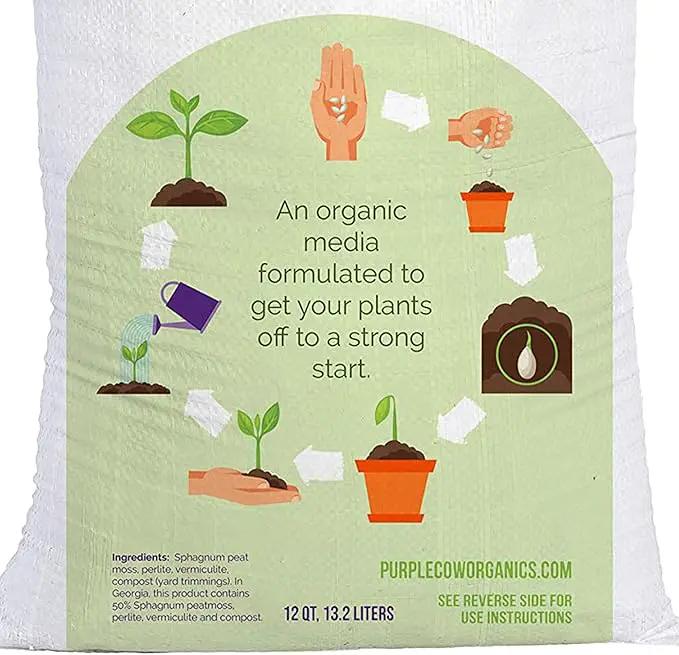 All Natural Seed Starter Mix for Fast Germination and Vigorous Seedlings with Strong Root Systems for Indoor Home Gardens, 12 Quart Bag by GreenHaven Gardens