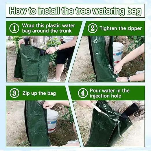 12 Pack 20 Gallon Tree Watering Bags, Reusable, Heavy Duty and Slow Release Gator Bags for Trees, Premium PVC Plant Drip Irrigation Bags,5-8 Hours Releasing Time by GreenHaven Gardens