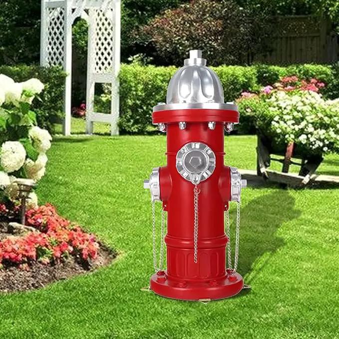 Fake Fire Hydrant for Dogs to Peed on, Dog Fire Hydrant Pee Post, 17.5" Backyard Decor Outdoor Statues Firefighter Gifts for Men (17.5") by GreenHaven Gardens