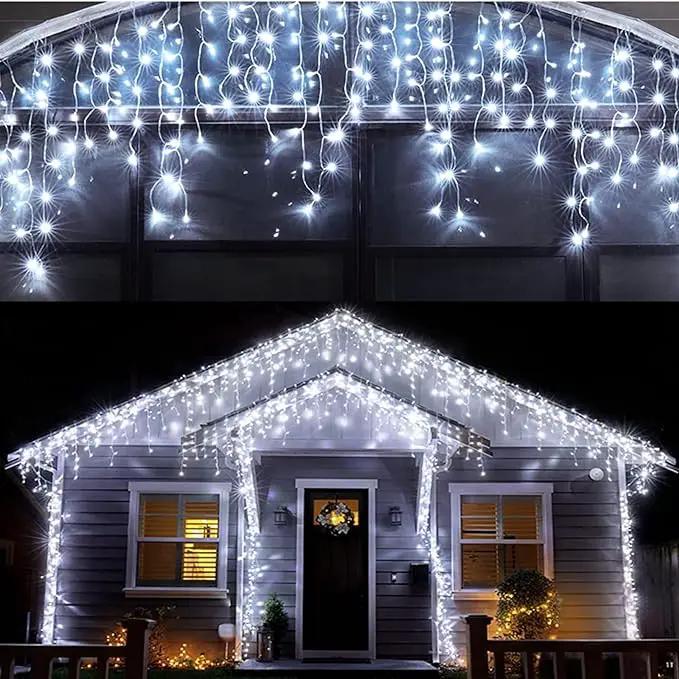 Led Christmas Lights Outdoor Christmas Decorations Hanging Light 400LED 8 Modes 75 Drops, Waterproof Outdoor Indoor Fairy Christmas Lights for Party, Holiday, Wedding Decorations (CoolWhite) by GreenHaven Gardens
