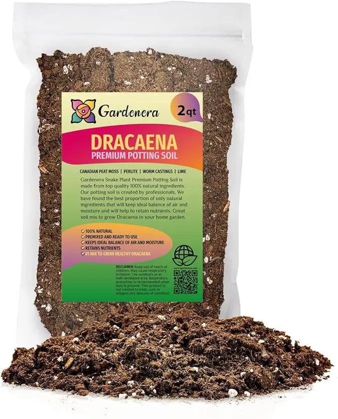 Premium Dracaena Potting Soil Mix - (2 Quart Bag) by GreenHaven Gardens