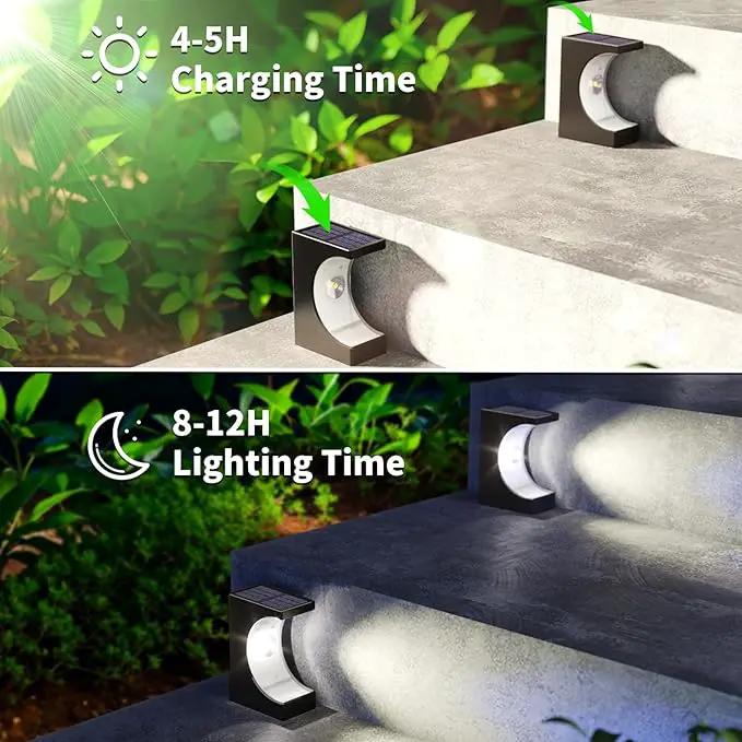 JSOT Solar Step Lights - Outdoor Stair Lights 12 Pack Deck Light Solar Powered Decor Light for Garden Yard Patio Front by GreenHaven Gardens