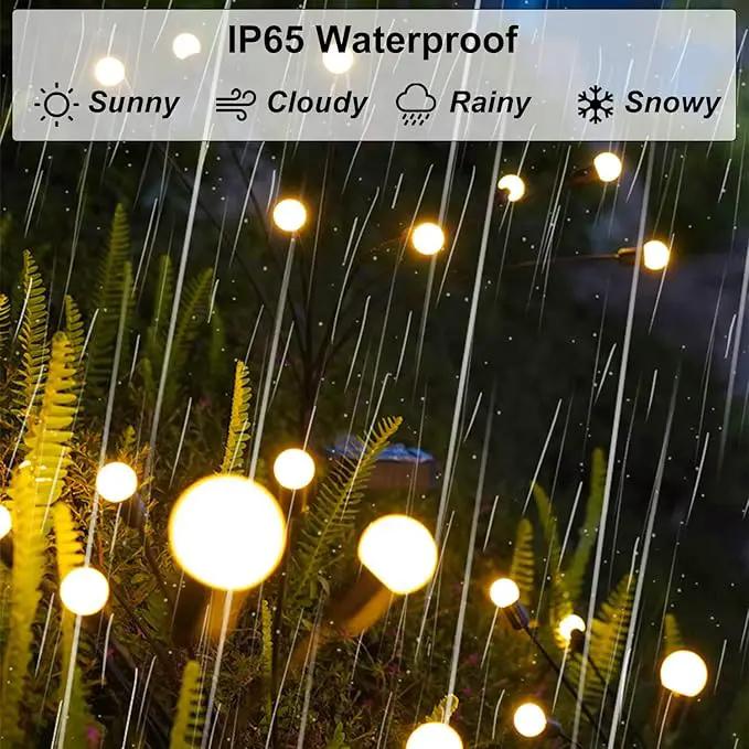 Solar Outdoor Lights, 6 Pack Firefly Solar Garden Lights for Outside, Garden Decorations by GreenHaven Gardens
