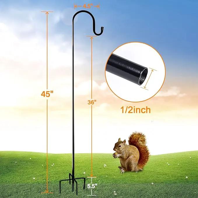 Ottsuls Shepherd-Hooks Adjustable for Bird-Feeder Lantern Plant-Hook Garden-Stake - Plant Stand Hanger for Outdoor Flower Basket, Bird Feeder Hanger Weddings Decor by GreenHaven Gardens