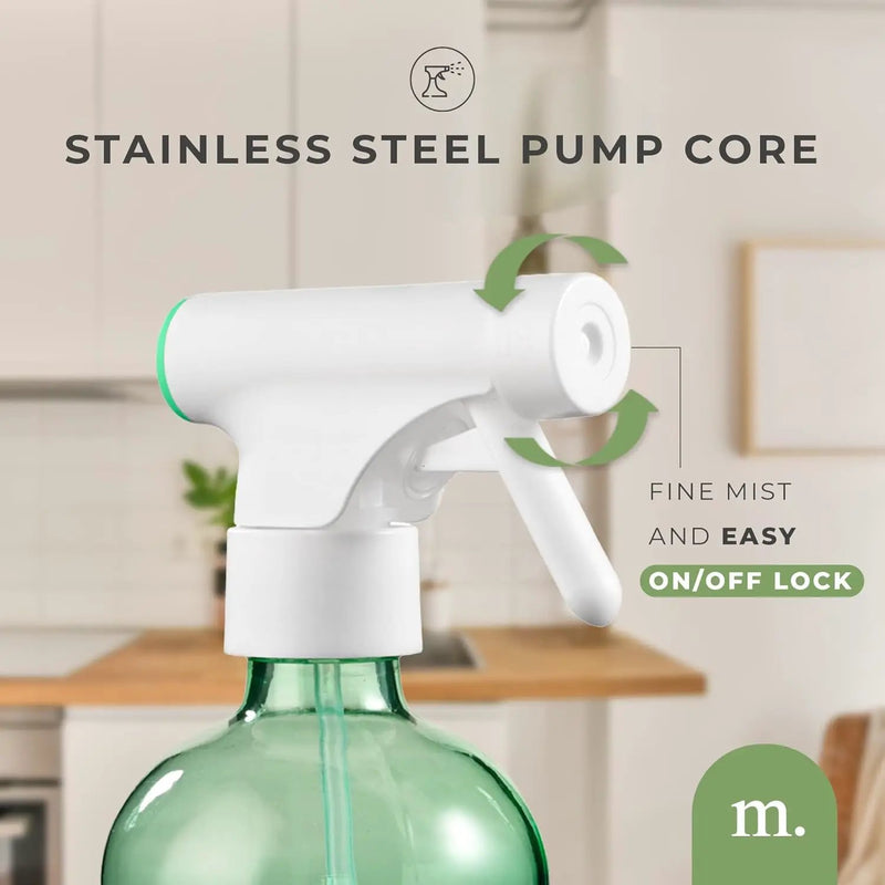 MaisoNovo Spray Bottle for Plants - 16.9 fl oz Green x 2 with 16 Labels by GreenHaven Gardens