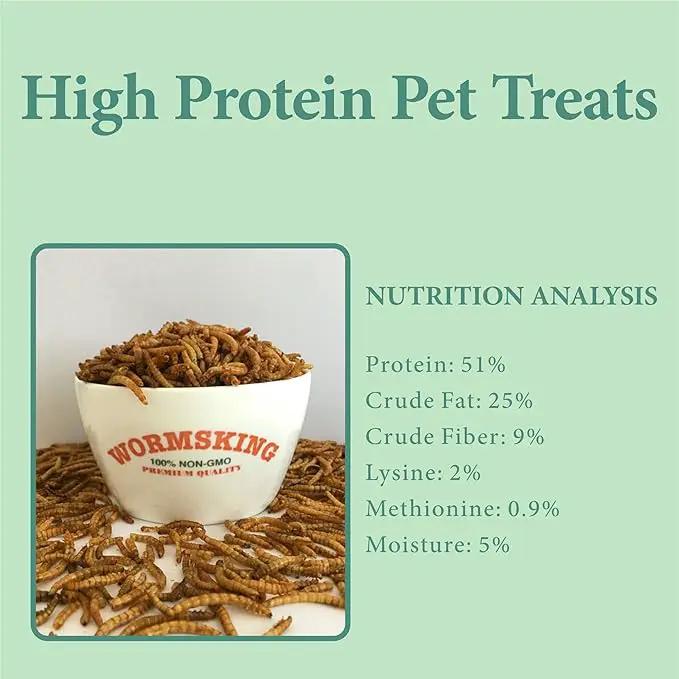 5LB Dried Mealworms, Great Treat for Chicken, Duck, Birds, Reptile, Hamster,Hedgehog, Pigeon by GreenHaven Gardens
