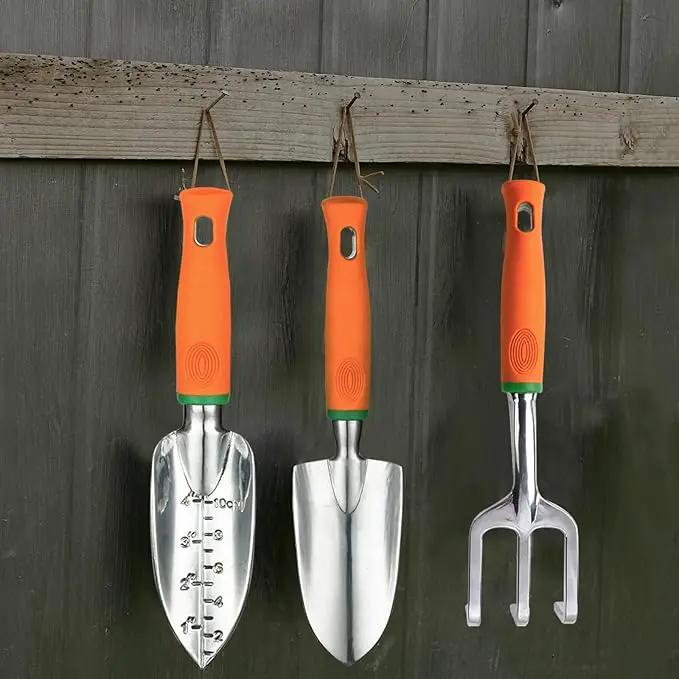 Ukoke Garden Tool Set, 3 Piece Aluminum Hand Tool Kit, Outdoor Tool, Heavy Duty Gardening Work Set with Ergonomic Handle, Gardening Tools for Women Men by GreenHaven Gardens