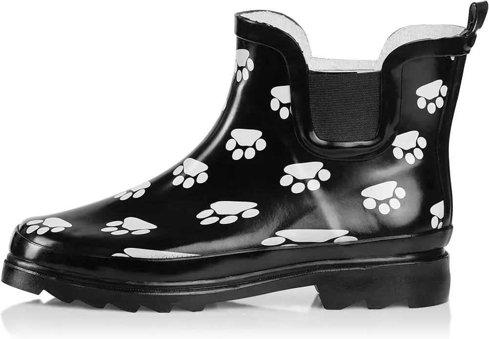 NORTY - Womens Ankle Rain Boots - Ladies Waterproof Winter Spring Garden Boot runs ½ size large by GreenHaven Gardens