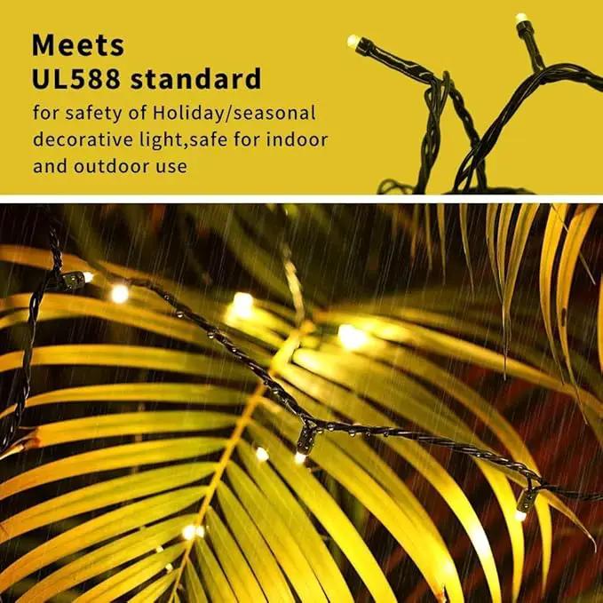 Christmas String Lights End-to-End Plug 8 Modes 108FT 300 LED IP55 Outdoor Waterproof UL Certificated Indoor Fairy Lights Garden Patio Wedding Christma Trees Parties Decoration Warm White by GreenHaven Gardens