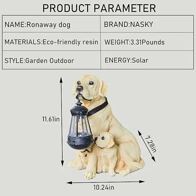 NASKY The Resin Handicraft Solar - Powered Hanging Lamp in The Shape of A Simulated Puppy of The Courtyard is Suitable for Places Such As Courtyards, Gardens and Balconies (Labrador) by GreenHaven Gardens