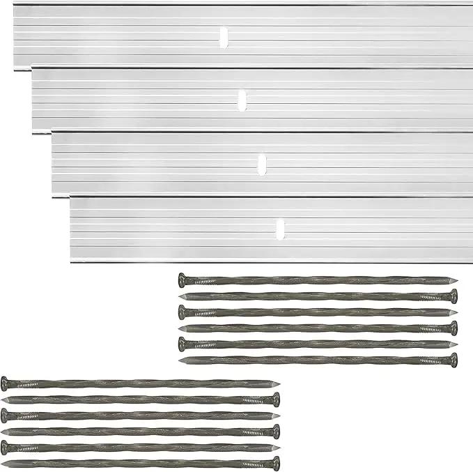 Dreamscape E-Z Edge Aluminum Landscape Edging - 8 Strips, 6ft Each (48ft Total), Mill Finish (Natural Aluminum) - Professional Quality Landscaping Border, Metal Divider for Lawn, Garden, Flowerbed… by GreenHaven Gardens