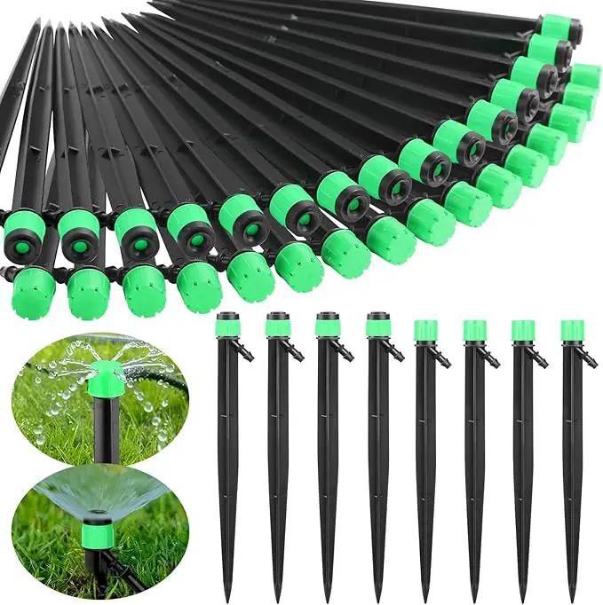 120 Pcs Drip Irrigation Emitters for 1/4'' Drip Irrigation Tubing 60 Irrigation Emitters Sprayer 60 Adjustable 360 Degree Water Flow Drippers for Patio Lawn Garden Watering by GreenHaven Gardens