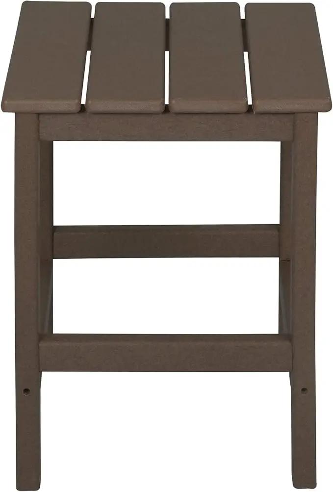 WO Home Furniture Adirondack Chairs Table Set of 3 PCS Outdoor Folding Chairs Side End Table Weather/UV Resistant for Lawn, Garden, Bon Fire, Balcony (Dark Brown) by GreenHaven Gardens