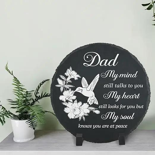 Dad Memorial Stone for Garden Memorial Plaque Father Sympathy Stepping Stone for Loss of Father in Loving Memory of Dad Memorial Grave Stone TNA21 by GreenHaven Gardens
