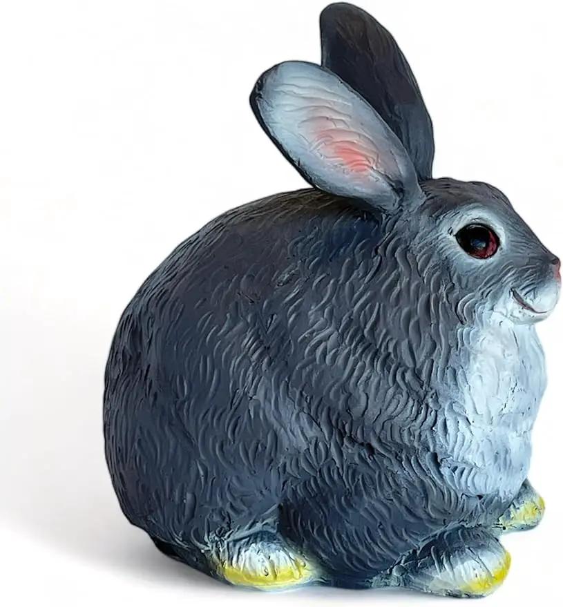 Stocky Bunny Garden Statue - Outdoor Key Hider for Garden, Porch or Patio - Magnetic Cover Key Hider by GreenHaven Gardens