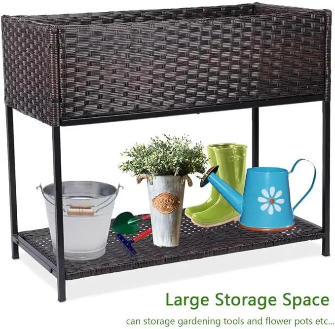 WONDER GARDEN Raised Garden Bed-Planter Box - Elevated Raised Garden Beds Outdoor with Legs & Storage Shelf for Vegetables Flower Herb Backyard Patio by GreenHaven Gardens