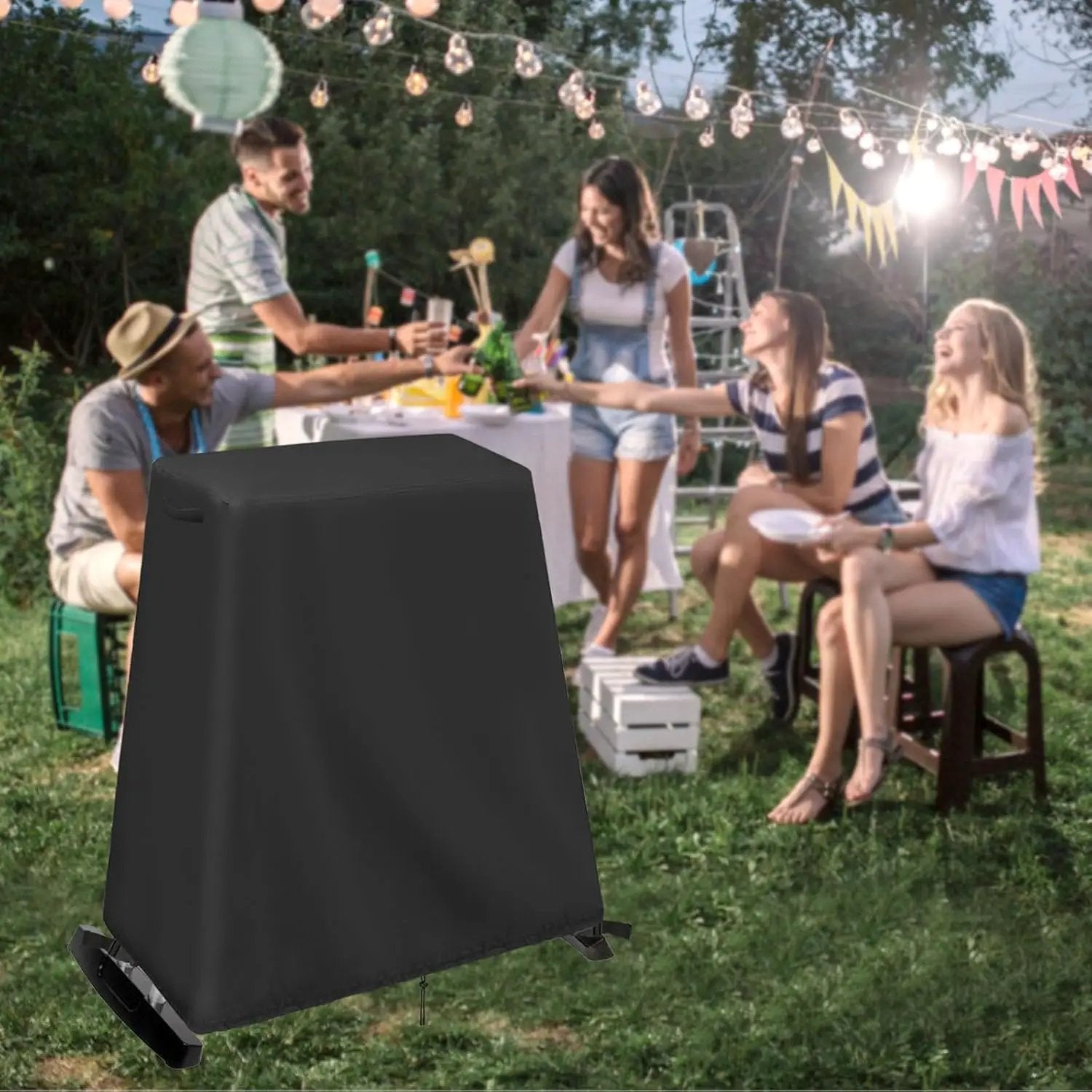 Outdoor Grill Stand Compatible for Cuisinart CGG-180, Petit Gourmet Portable Gas Grill - VersaStand Cover, Waterproof, Drawstring Design - 30 x 20 x 29 Inch by GreenHaven Gardens