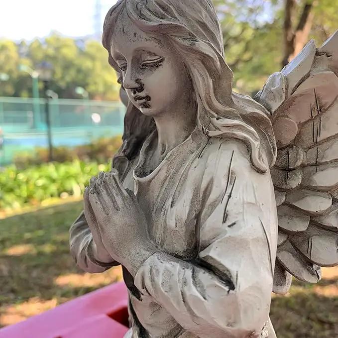 Praying Angel Garden Statue, Religious Fairy Sculpture Waterproof Decorative Figurine Art Decor for Patio, Lawn, Yard, Housewarming Ornament Present Angels HSa-1 by GreenHaven Gardens