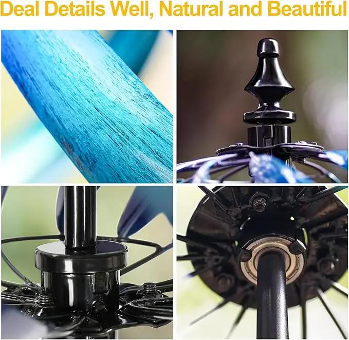 LimeHill Wind Spinner for Yard and Garden - Large Metal Kinetic Wind Sculptures for Outdoor Decorations by GreenHaven Gardens