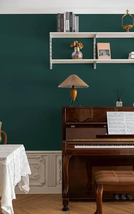 Dimoon 236''x17.7'' Green Peel and Stick Wallpaper Contact Paper Modern Self Adhesive Wall Paper Removable Renter Friendly Textured Solid Color Shelf Cabinet Vinyl Roll (236''x17.7'',Palegreen) by GreenHaven Gardens
