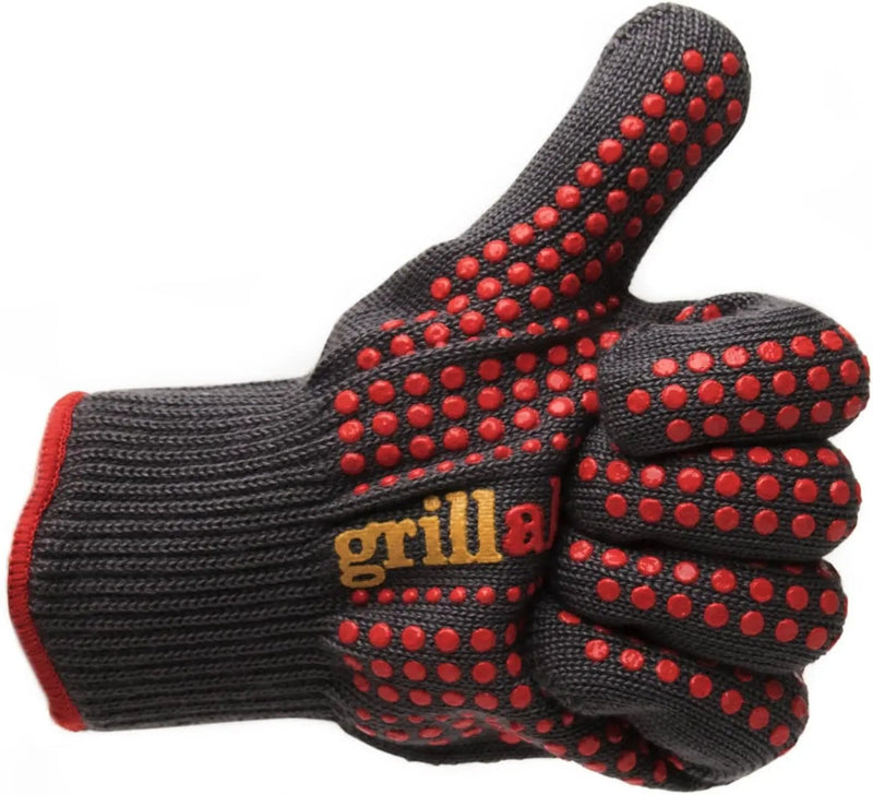Grillaholics Barbecue Gloves, Top Cooking Gloves in Barbeque Grilling Accessories, 660°F Heat Resistant with ThermoMatrix™ Silicone, Protect Your Hands with BBQ Oven Mitts by GreenHaven Gardens