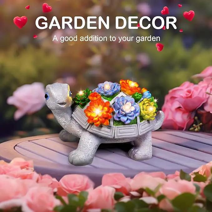 Eletorot Solar Turtle Garden Outdoor Statues: Outdoor Decor for Gardening Patio, Backyard, Yard, Birthday Gifts for Women Grandma Mom by GreenHaven Gardens