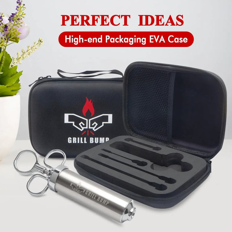 Meat Injector Syringe Kit for Smoker with 3 Flavor Food Injector Syringe Meat Needles, Injection Marinades Brine for Meat, Turkey; 2-oz, Including Paper and E-Book (PDF) User Manual by GreenHaven Gardens