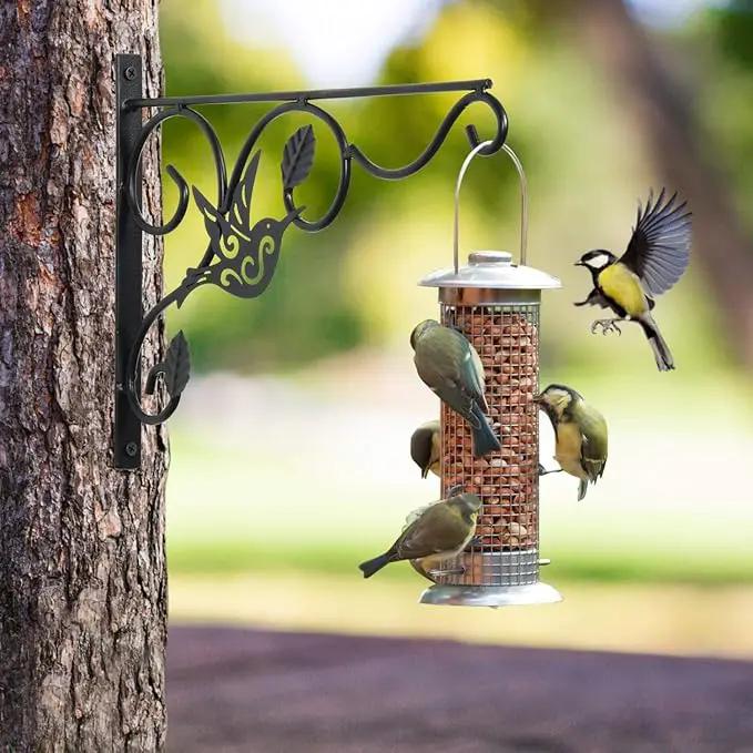 Hanging Plants Bracket, 2 Pack 12 inch Wall Planter Hook with Iron Screws Included, Decorative Plant Hanger for Bird Feeders, Wind Chimes Indoor, Flower Pot, Lantern, Outdoor Indoor Patio Decor by GreenHaven Gardens