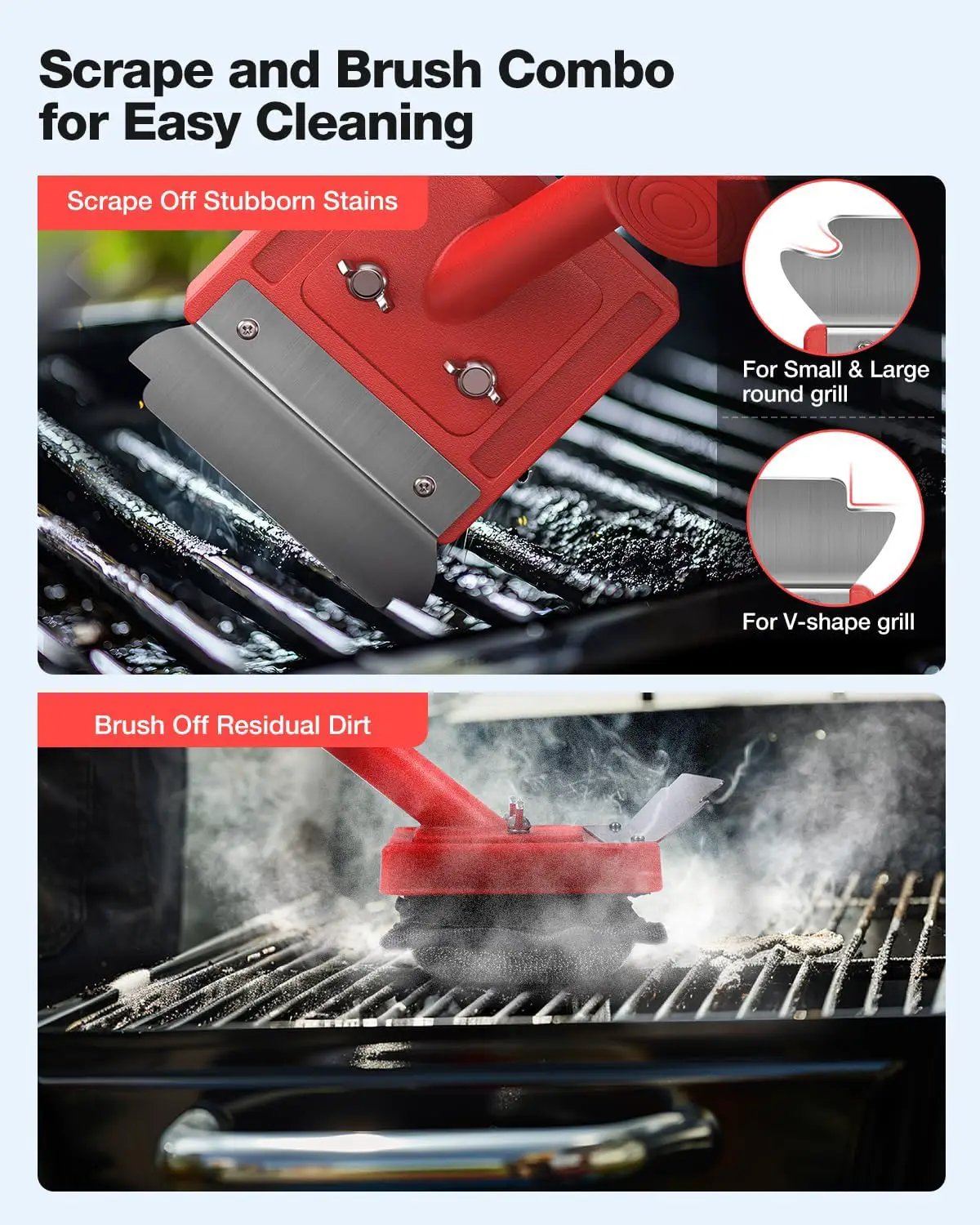 Grill Brush Bristle Free(Steel Wire),10 Replaceable BBQ Cleaning Head,Safe Replacement Cleaning Pad for Cast Iron or Stainless-Steel Grates (No Handle) by GreenHaven Gardens