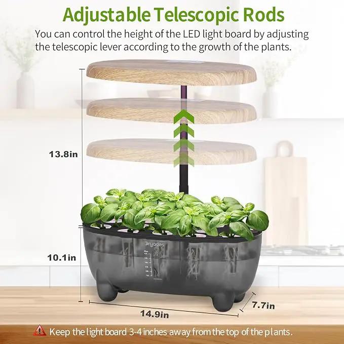 12 Pods Hydroponics Growing System Indoor Herb Garden with LED Growth Lamp Smart Water Pump Plant Germination Kit (No Seeds) Home Kitchen, Gift Ideas for Women Men by GreenHaven Gardens