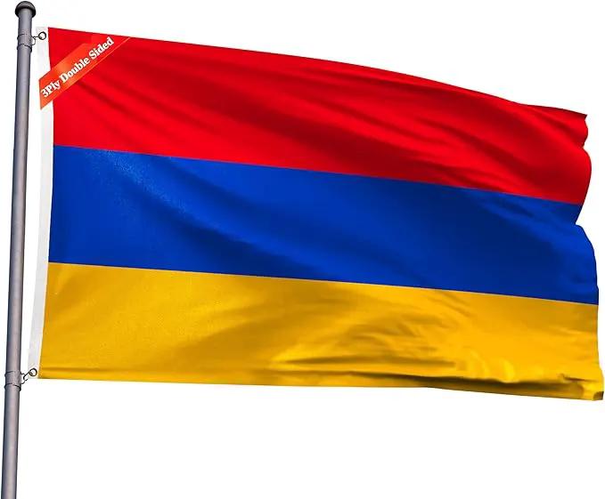 Double Sided Armenia Flag 2x3FT Armenian National Polyester Flag With 2 Grommets For Patriotic Armenian Themed Festival Events Party Decoration (Armenia, 2x3FT-3ply) by GreenHaven Gardens