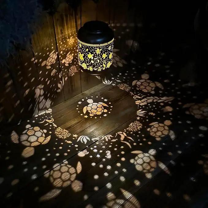 2 Pack Sea Turtle Solar Lanterns Outdoor Waterproof,Hanging Solar Lights Sea Turtle Gifts for Women Metal LED Decorative Light for Yard,Patio,Lawn,Tabletop,Pathway,Landscape,Garden Decor by GreenHaven Gardens
