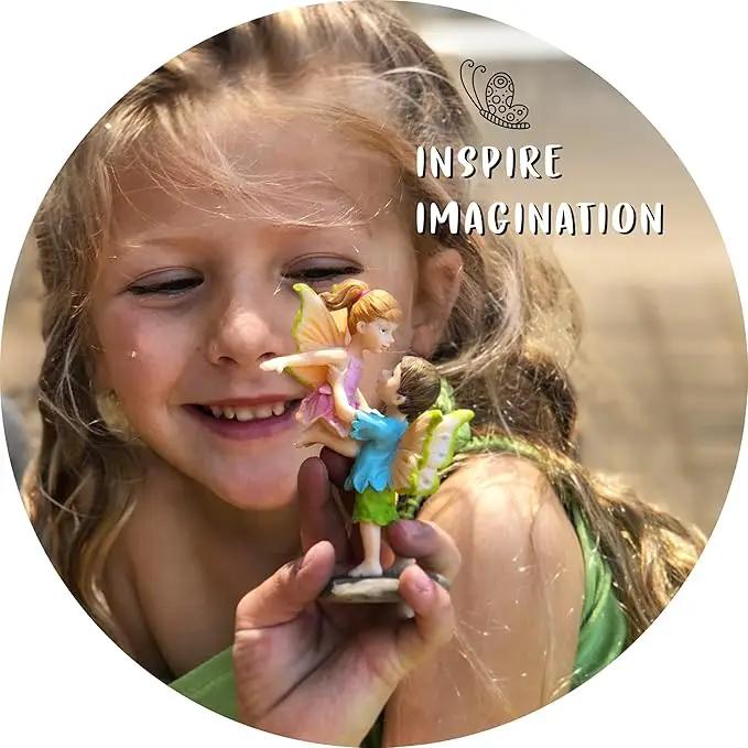WILD PIXY Miniature Fairy Figurine - Fairy Garden Fairies with an Inspiration Theme, Includes A Fairy Poem and Gift Box, Gorgeous Miniature Garden Decoration for Indoor or Outdoor Fairy Gardens by GreenHaven Gardens