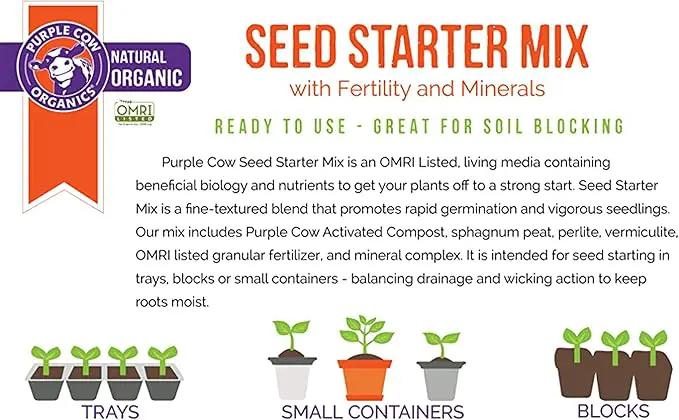 All Natural Seed Starter Mix for Fast Germination and Vigorous Seedlings with Strong Root Systems for Indoor Home Gardens, 12 Quart Bag by GreenHaven Gardens