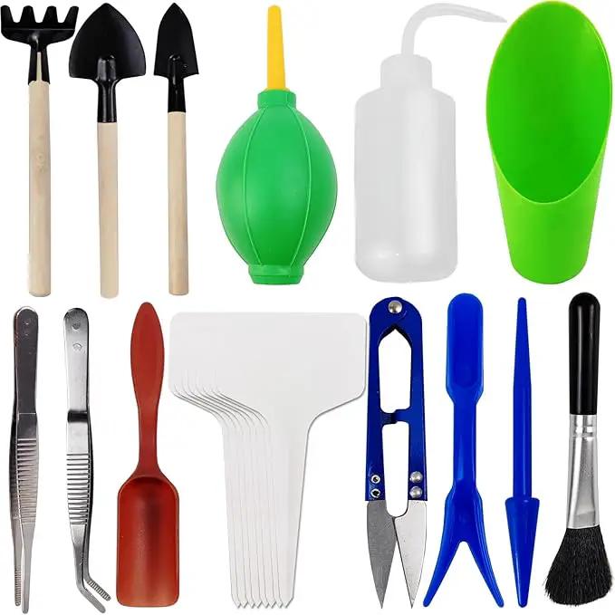 GXXMEI 20PCS/Set Succulent Tools, Mini Garden Tool Set, Transplanting Tools Set, Succulent Care kit for Succulent Miniature Gardening Plant by GreenHaven Gardens