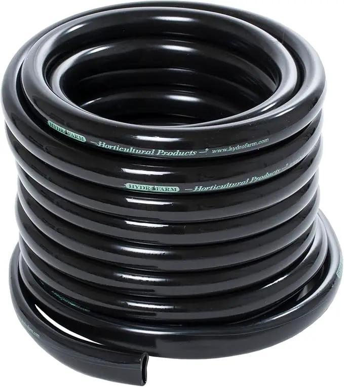 Hydrofarm HGTB50GF 1/2-Inch Black, Foot Roll Tubing, 25 feet by GreenHaven Gardens