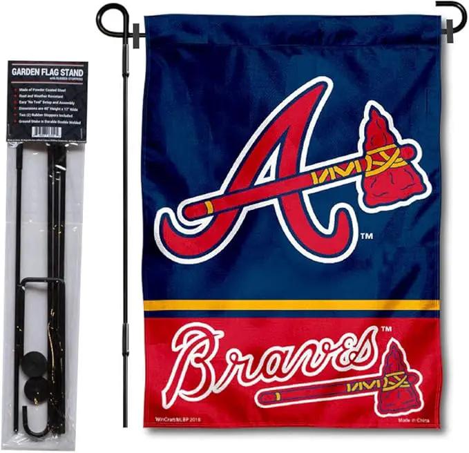 WinCraft Atlanta Garden Flag with Stand Holder by GreenHaven Gardens