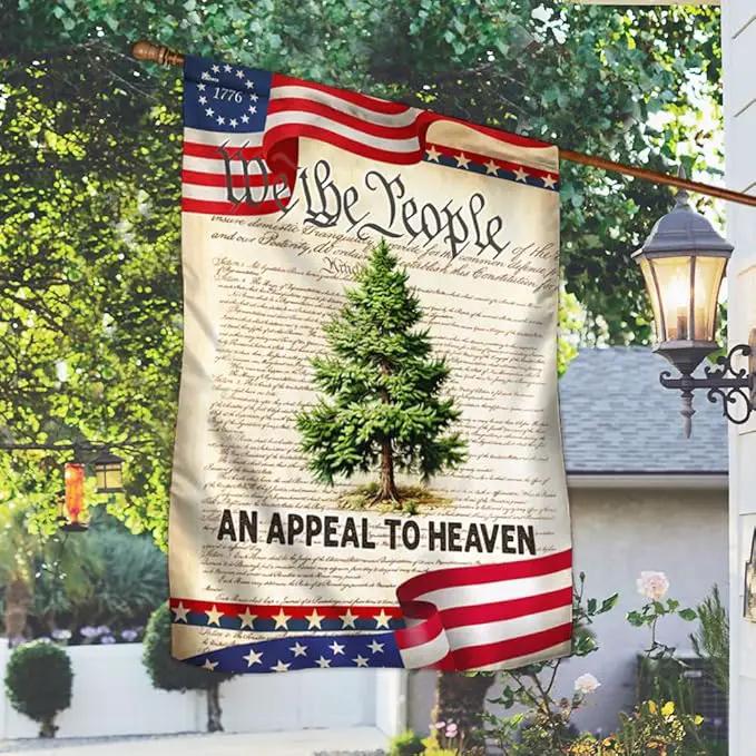 FLAGWIX American Flag - We The People Betsy Ross 1776 An Appeal To Heaven Pine Tree Flag TPT1923F, House Flag (29.5" x 39.5") - USA Flags Premium Polyester - Decorative Indoor Outdoor Flag by GreenHaven Gardens