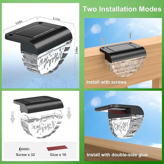 16 Pack Solar Deck Lights Outdoor, Solar Step Lights Waterproof for Outside, Yard, Patio, Garden, Pool, Railing, Stairs, Fence (Warm White) by GreenHaven Gardens