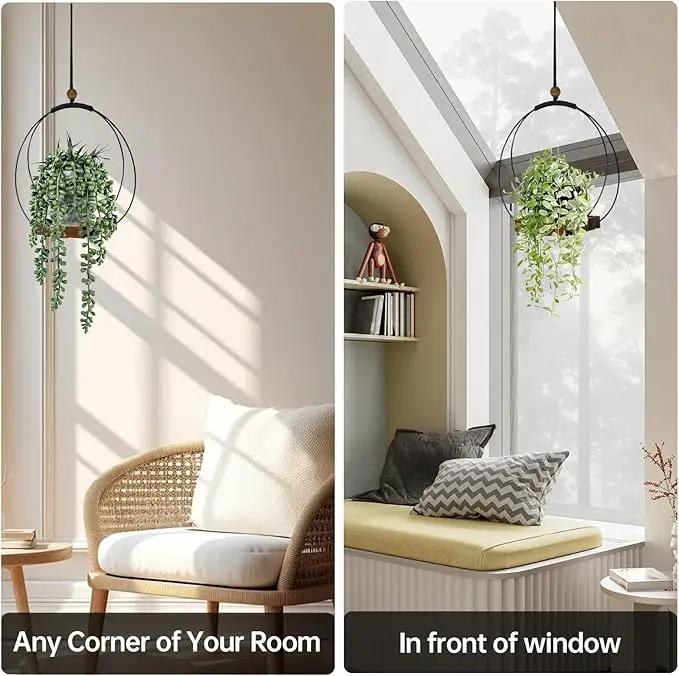 Hanging Planter for Indoor Plants - Outdoor Plant Hanger, Mid Century Metal Plant Hanger, Plant Hanger Indoor Conner Ceiling, Gift for Mom, Plant Lovers, Housewarming by GreenHaven Gardens
