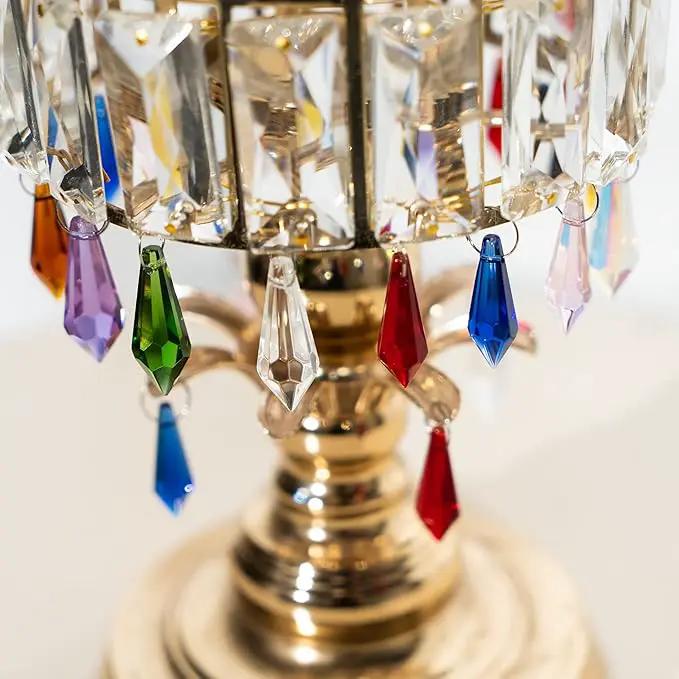 HDCRYSTALGIFTS 50pcs 38mm Crystal Icicle Pendant Chandelier Prisms Drops Lamp Candle Holders Curtain DIY Parts(Multi-Color) by GreenHaven Gardens