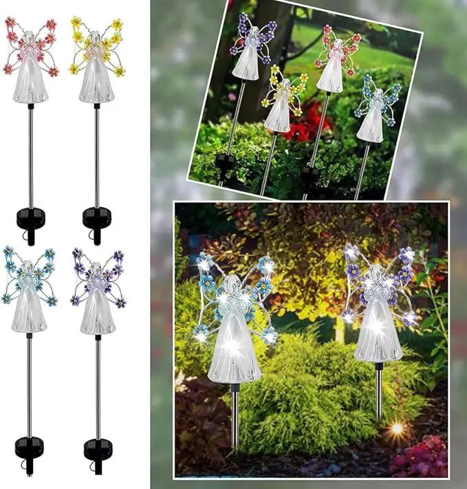 YWBL-WH 2PCS Angel Solar Lights LED Solar Garden Stake Lights Outdoor Garden Eternal Light Angel Decoration () by GreenHaven Gardens