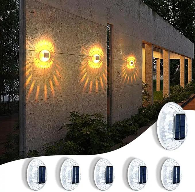 Solar Atmosphere Lights for Outside, IPX4 Waterproof Decor, Warm Light for Backyard/Railing/Step/Patio/Stair Railings and Wall (6 Pack) by GreenHaven Gardens