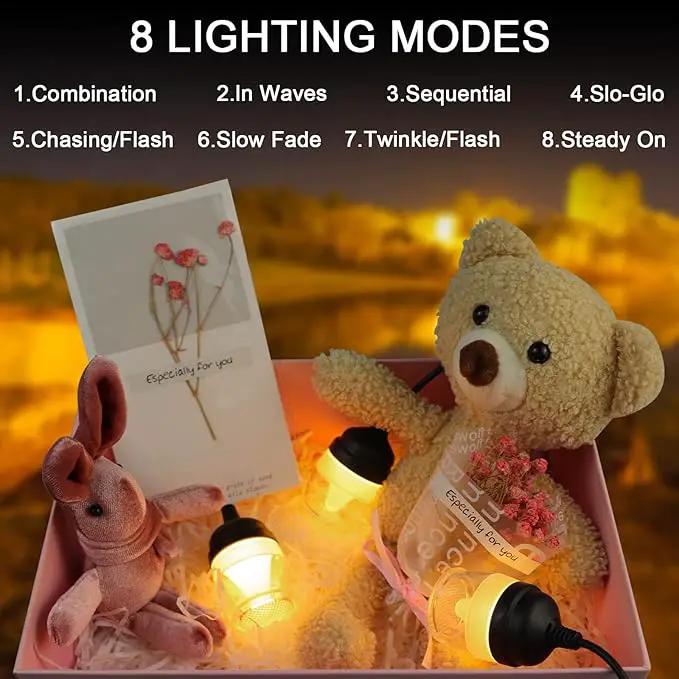 String Lights for Outside, Outdoor Patio Lights with 12 LED Bulbs Waterproof Shatterproof Hanging Patio Lights String for Patio for Bistro, Garden, Backyard, Gazebo, Party Decor, Easter by GreenHaven Gardens