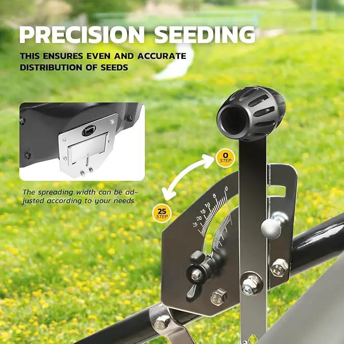 DNA MOTORING 80lb Walk-Behind Broadcast Spreader 36KG/29L Capacity, Garden Seeder with Wheels, for Residential Farm Seeding, TOOLS-00469 by GreenHaven Gardens