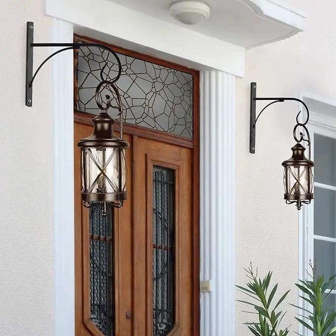 Simply Style Metal Hanging Plant Brackets 10inch, Pack of 2, Wall Mount Plant Hangers, Planter Hooks for Flower Baskets, Bird Feeders in Corridor/Patio/Porch/Garden by GreenHaven Gardens
