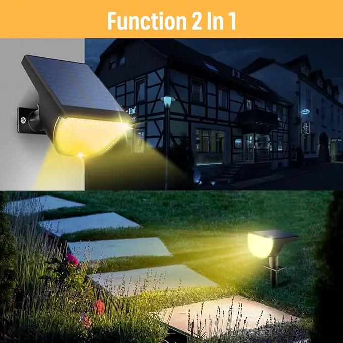 Solar Lights Outdoor Waterproof IP65, 76 LED 3 Lighting Modes Solar Spot Lights Outdoor Yard Garden Landscape Pathway (Warm White, 4 Pack) by GreenHaven Gardens