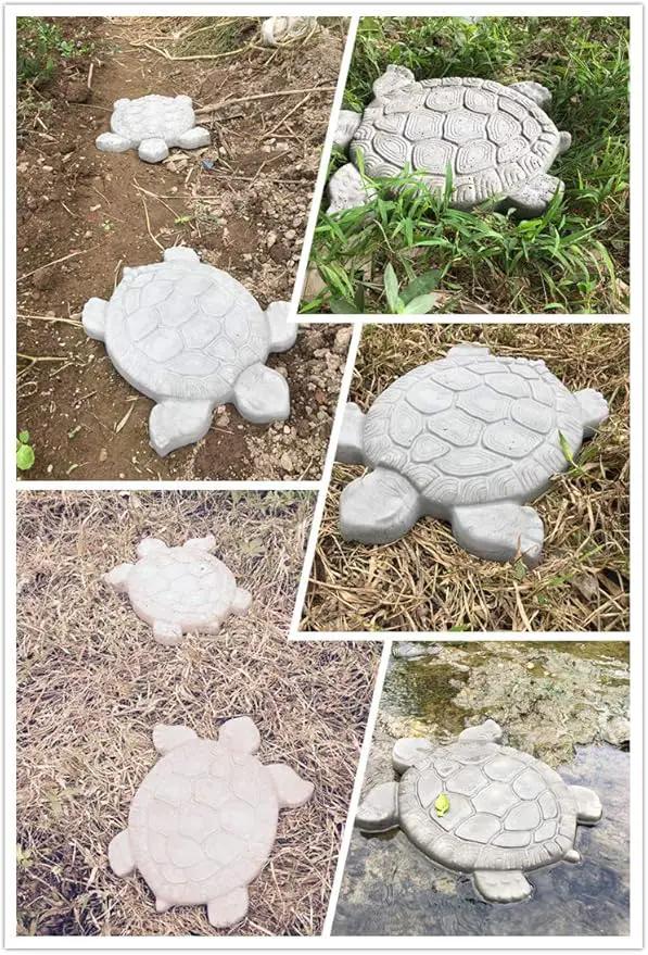 Turtle Shape Stepping Stone Mold, Tortoise Concrete Cement Mould Walk Maker, DIY Personalized Manual Garden Lawn Pathmate Paving Pavement Paver by GreenHaven Gardens